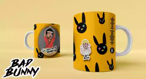 vectores plantilas BADBUNNY,CANTANTE,